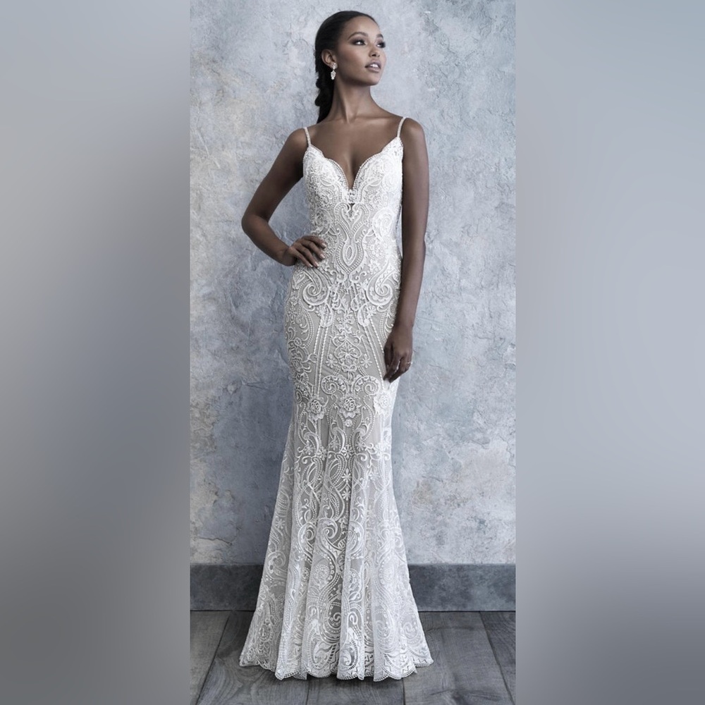 Madison James MJ510 Lace Wedding Dress, Size 2 After Alterations